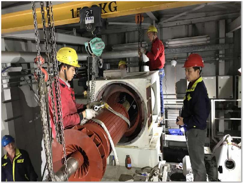 鈺湖電廠1000KW燃機啟動電機大修